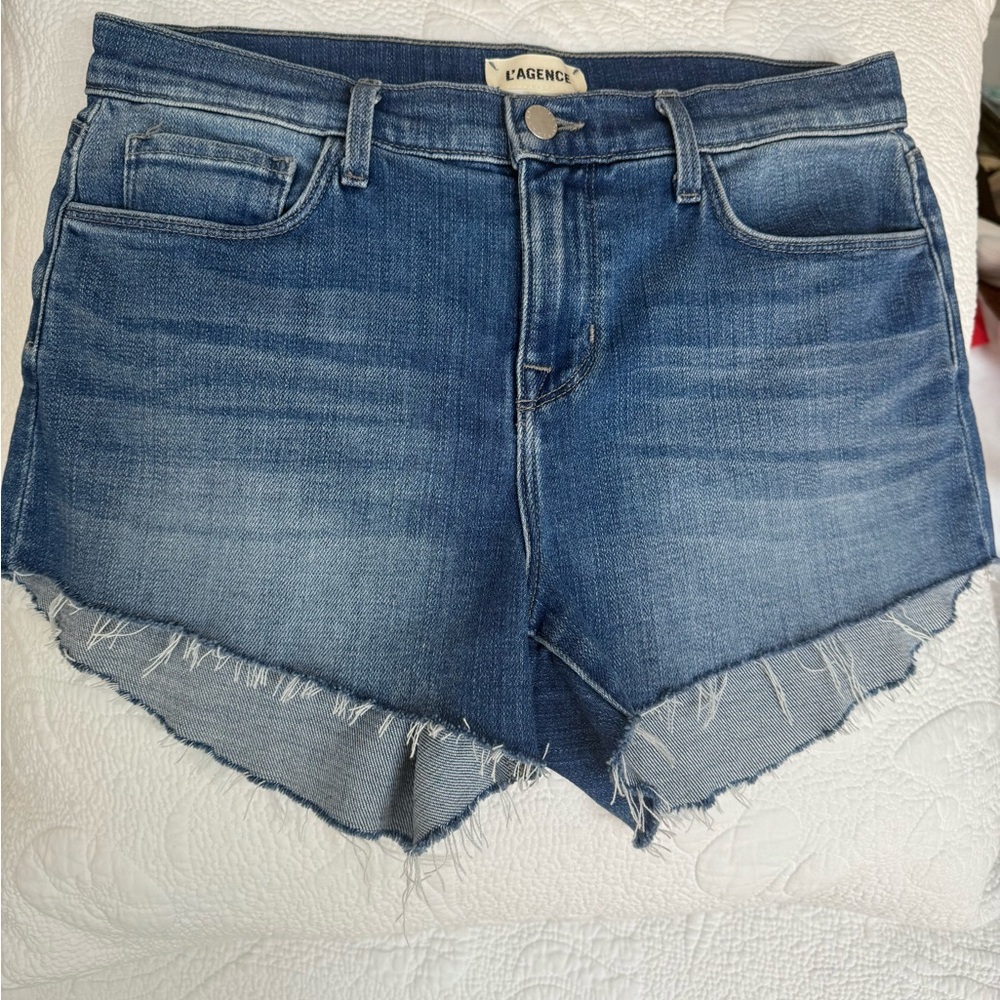 L’AGENCE Audrey Midrise Shorts Lancaster Blue Shorts Women’s Size 26 NWOT